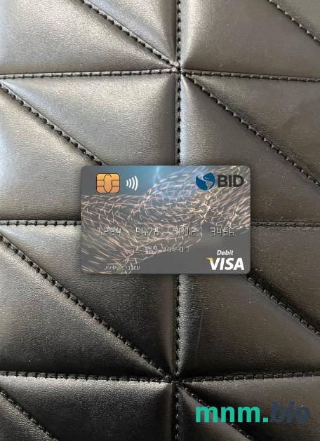 Dominican Republic Banco BID visa obciążyć card wygląd fotograficzny skan PSD + zdjęcie